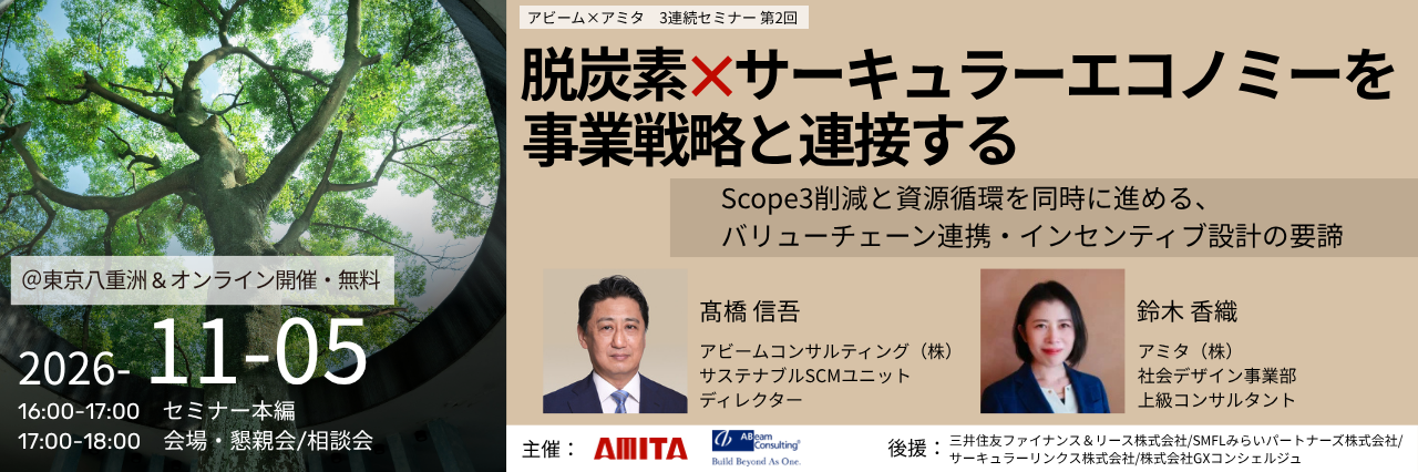 脱炭素×サーキュラーエコノミーを事業戦略と連接する